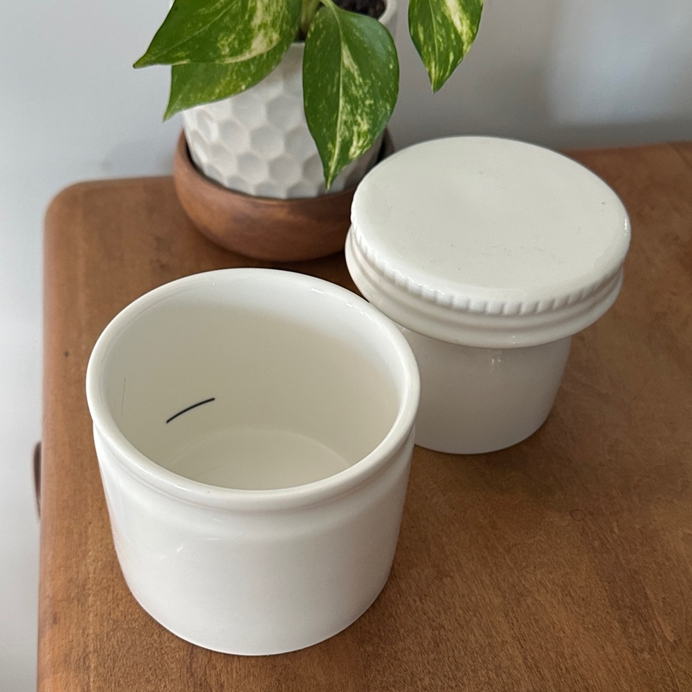 White Ceramic Dowan Butter Dish Set